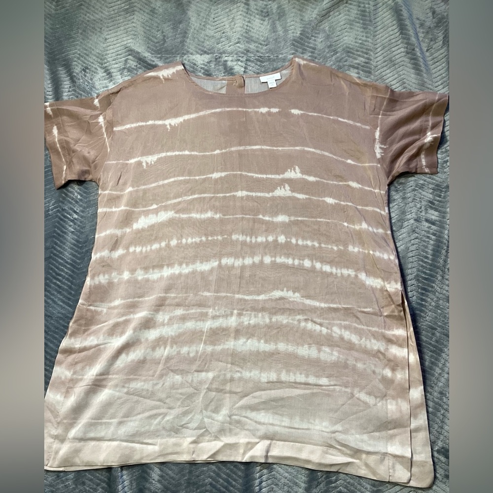 J.Jill PureJill Silk Blend Tie Dye Sheer Tunic Medium Petite MP.